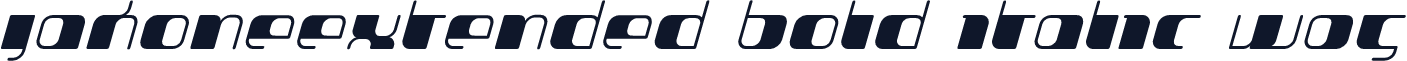 JakoneExtended Bold Italic W05