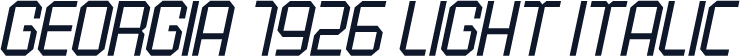 Georgia 1926 Light Italic