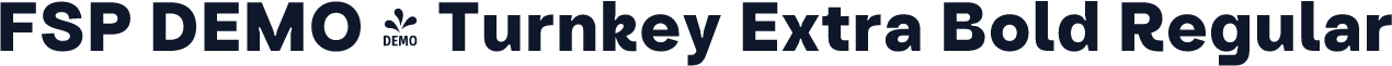 FSP DEMO - Turnkey Extra Bold Regular