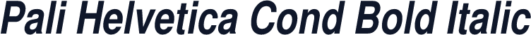 Pali Helvetica Cond Bold Italic