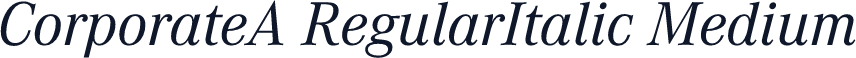 CorporateA RegularItalic Medium