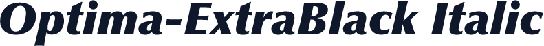 Optima-ExtraBlack Italic