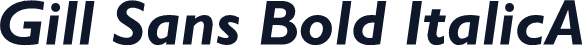 Gill Sans Bold ItalicA