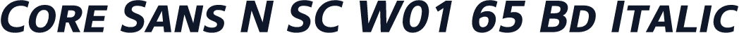 Core Sans N SC W01 65 Bd Italic
