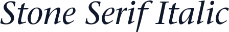 Stone Serif Italic