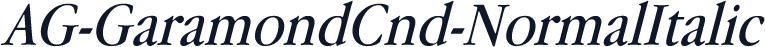 AG-GaramondCnd-NormalItalic