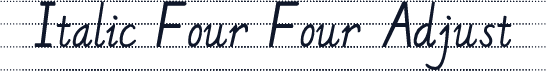 Italic Four Four Adjust