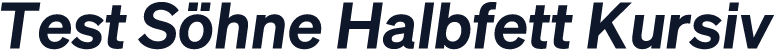 Test Söhne Halbfett Kursiv