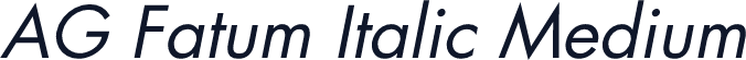 AG Fatum Italic Medium