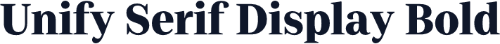 Unify Serif Display Bold