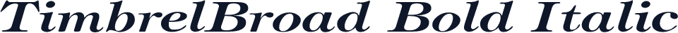 TimbrelBroad Bold Italic