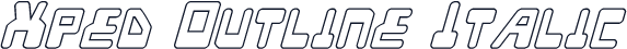 Xped Outline Italic