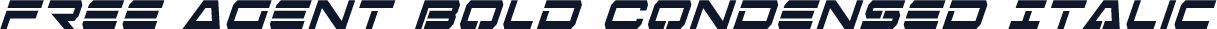 Free Agent Bold Condensed Italic