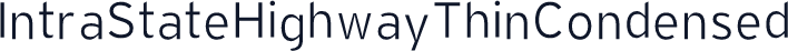 IntraStateHighwayThinCondensed