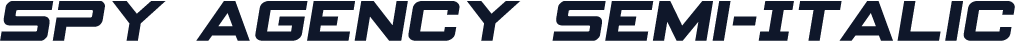 Spy Agency Semi-Italic