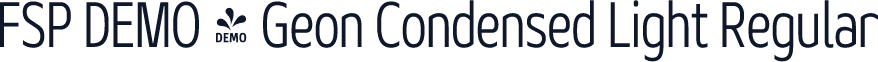 FSP DEMO - Geon Condensed Light Regular