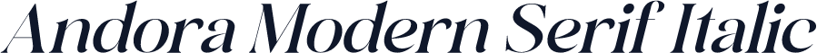 Andora Modern Serif Italic