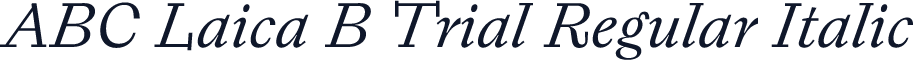 ABC Laica B Trial Regular Italic