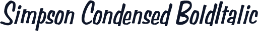 Simpson Condensed BoldItalic