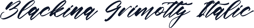 Blackina Grimotty Italic