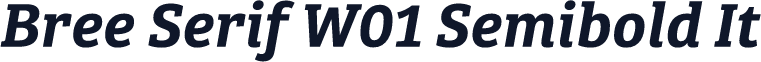 Bree Serif W01 Semibold It