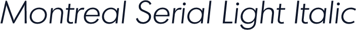 Montreal Serial Light Italic