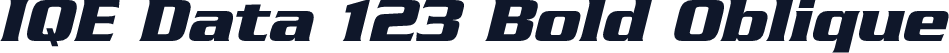 IQE Data 123 Bold Oblique