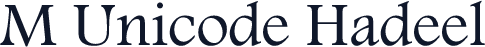 M Unicode Hadeel