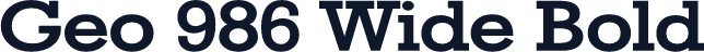 Geo 986 Wide Bold