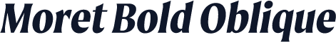 Moret Bold Oblique