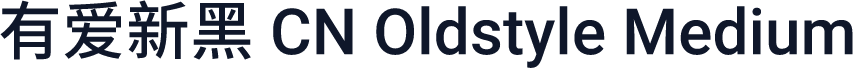 有爱新黑 CN Oldstyle Medium