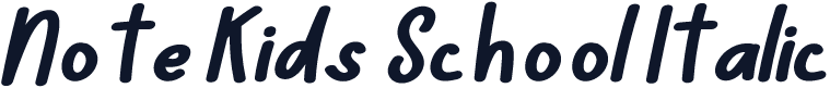 Note Kids School Italic