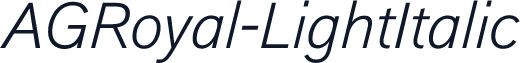 AGRoyal-LightItalic