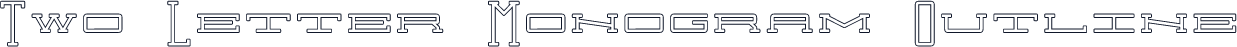 Two Letter Monogram Outline