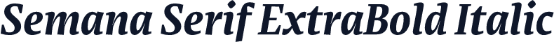 Semana Serif ExtraBold Italic