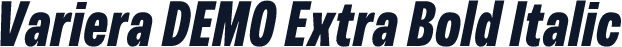 Variera DEMO Extra Bold Italic