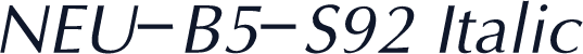 NEU-B5-S92 Italic