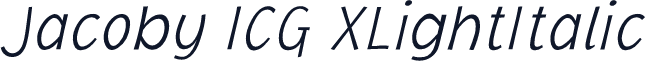 Jacoby ICG XLightItalic