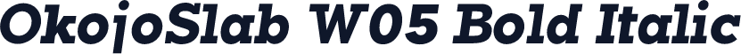 OkojoSlab W05 Bold Italic