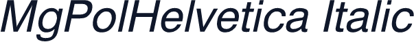 MgPolHelvetica Italic