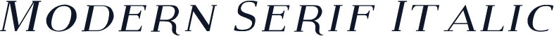 Modern Serif Italic