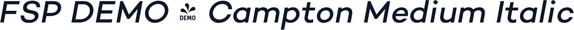 FSP DEMO - Campton Medium Italic