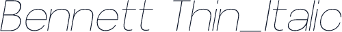 Bennett Thin_Italic
