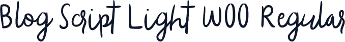 Blog Script Light W00 Regular