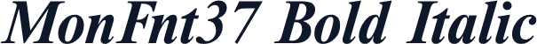 MonFnt37 Bold Italic