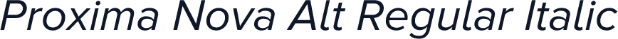 Proxima Nova Alt Regular Italic