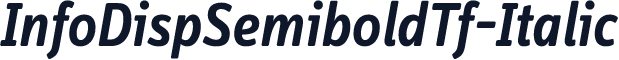 InfoDispSemiboldTf-Italic