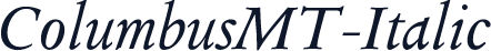 ColumbusMT-Italic