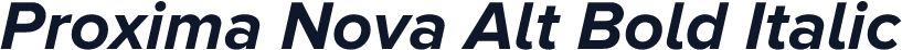 Proxima Nova Alt Bold Italic