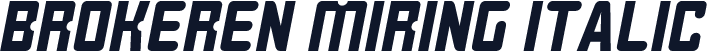BROKEREN MIRING Italic